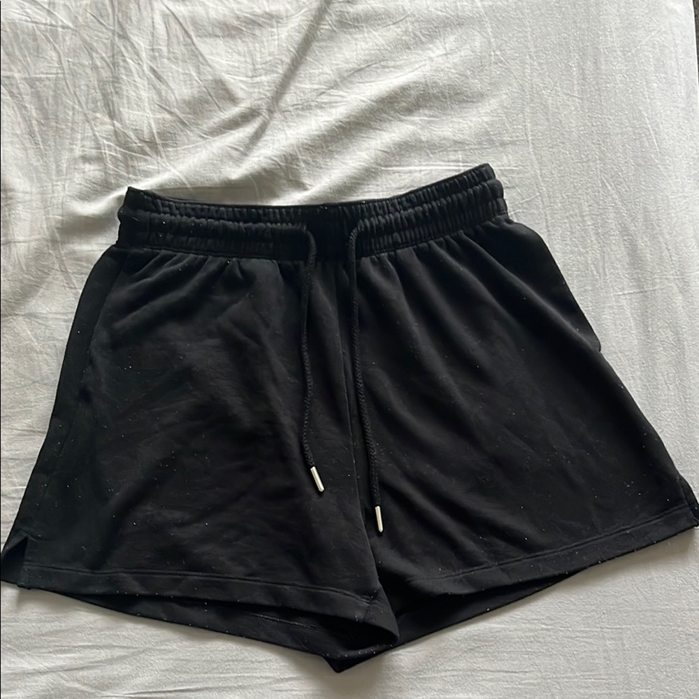 H&M Black Athletic Shorts with Elastic Waistband